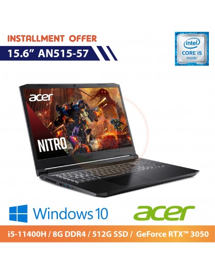 ACER Nitro AN515-5757N7 - i5 8G/512G 15.6" GeForce RTX™ 3050