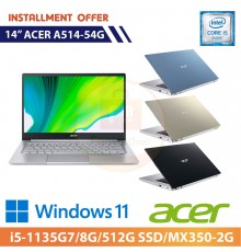 ACER A514-54G 14" (i5-1135G7/ 8G/ 512G SSD/ MX350-2G)	