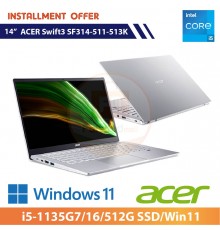 ACER Swift3 SF314-511-513K 14"(i5-1135G7/16/512G SSD/Win11)