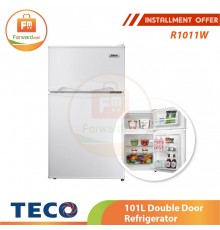 TECO 101L Double Door Refrigerator (R1011W)