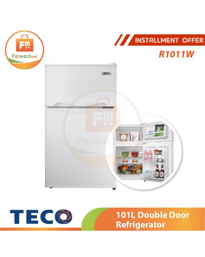 TECO 101L Double Door Refrigerator (R1011W)