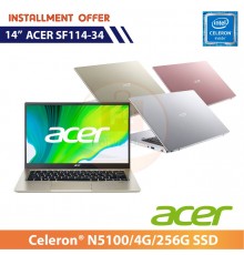 ACER SF114-34 14" (N5100/ 4G/ 256G SSD)	