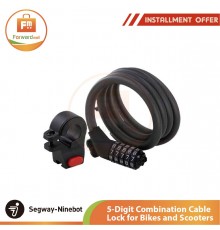 Segway Ninebot 5-Digit Combination Cable Lock for Bikes and Scooters