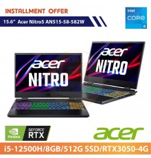 Acer Nitro5 AN515-58-582W 15.6"(i5-12500H/8GB/512G SSD/RTX3050-4G)