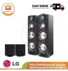 【IND】LG POLYTRON Bluetooth Speaker Aktif Karaoke 8 Inch PAS 8EF22