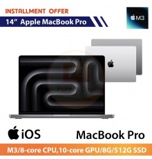 Apple MacBook Pro 14"(M3/8‑core CPU,10‑core GPU/8G/512G SSD)