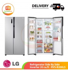 【PHIL】LG Refrigerator Side By Side Inverter 20 cu.ft - RVS-B200LS