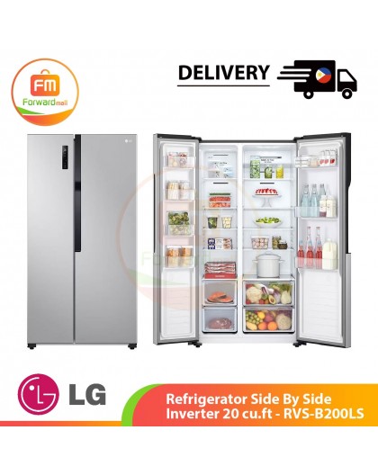 【PHIL】LG Refrigerator Side By Side Inverter 20 cu.ft - RVS-B200LS