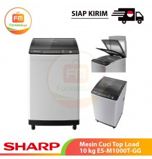 【IND】SHARP Mesin Cuci Top Load 10 kg ES-M1000T-GG
