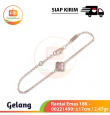 【IND】Gelang Rantai Emas 18K - 00221499: ±17cm / 2.47gr