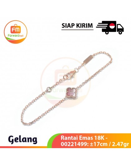 【IND】Gelang Rantai Emas 18K - 00221499: ±17cm / 2.47gr