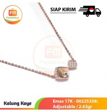 【IND】Kalung Koye Emas 17K - 00225358: Adjustable / 2.63gr