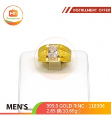 MEN'S 999.9 GOLD RING - 118396: 2.85 錢(10.69gr)