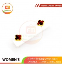 CLOVER WOMEN'S 999.9 GOLD EARRINGS - 119780: 0.59 錢(2.21gr)