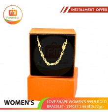 LOVE SHAPE WOMEN'S 999.9 GOLD BRACELET- 114037: 1.66 錢(6.22gr)