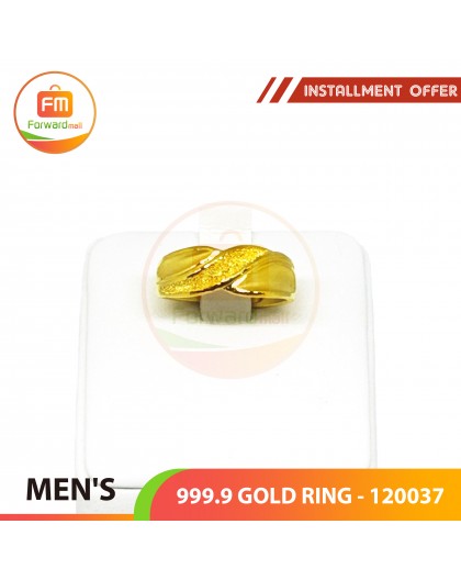 MEN'S 999.9 GOLD RING - 120037: 2.57錢 (9.64gr)
