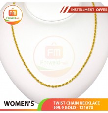 WOMEN'S TWIST CHAIN NECKLACE 999.9 GOLD - 121670:  44cm / 3.76錢 ( 14.10 gr)