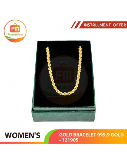 WOMEN'S GOLD BRACELET 999.9 GOLD - 121905: 20cm / 4.52錢 (16.95 gr)