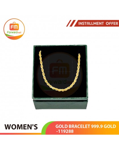 WOMEN'S GOLD BRACELET 999.9 GOLD -119288 : 18cm / 1.71錢 (6.41 gr)