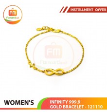 WOMEN'S INFINITY 999.9 GOLD BRACELET - 121110: 18cm / 0.87錢 (3.26gr)
