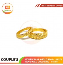 COUPLE'S 999.9 GOLD RING - 118371: 1.64錢 (6.15gr) (Men size 20)