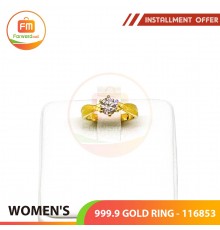 WOMEN'S 999.9 GOLD RING - 116853: 1.10 錢(4.13gr)