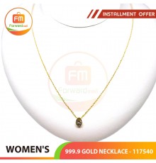 WOMEN'S 999.9 GOLD NECKLACE - 117540: 0.93 錢(3.49gr)