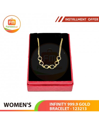 WOMEN'S INFINITY 999.9 GOLD BRACELET - 123213: 17cm / 1.35錢 (5.06gr)