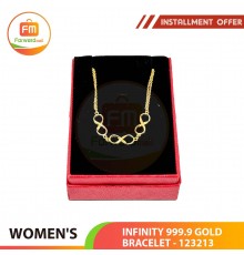 WOMEN'S INFINITY 999.9 GOLD BRACELET - 123213: 17cm / 1.38錢 (5.17gr)