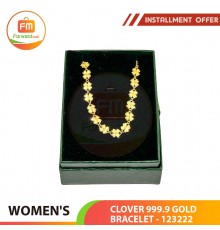 WOMEN'S CLOVER 999.9 GOLD BRACELET - 123222: 17cm / 1.73錢(6.49gr)