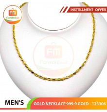 MEN'S GOLD NECKLACE 999.9 GOLD - 123306: 48cm / 5錢 (18.75 gr)