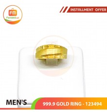 MEN'S 999.9 GOLD RING - 123494: 2.50 錢(9.38gr)