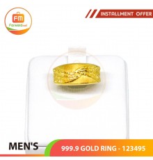MEN'S 999.9 GOLD RING - 123495: 2.51 錢(9.41gr)