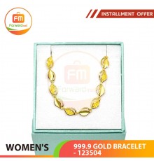 WOMEN'S 999.9 GOLD BRACELET - 123504: 18cm / 2.06錢(7.73gr)