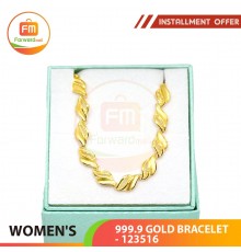 WOMEN'S 999.9 GOLD BRACELET - 123516: 17.5cm / 3.04錢(11.40gr)