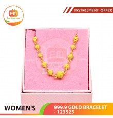 WOMEN'S 999.9 GOLD BRACELET- 123525: 2.22 錢(8.33gr)