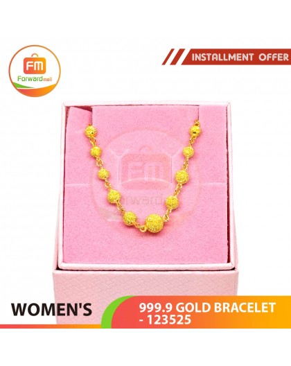 WOMEN'S 999.9 GOLD BRACELET- 123525: 2.23 錢(8.36gr)