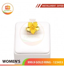 WOMEN'S 999.9 GOLD RING - 123453: 1.50 錢(5.78gr)