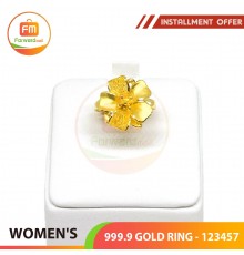 WOMEN'S 999.9 GOLD RING - 123457: 1.52 錢(5.70gr)