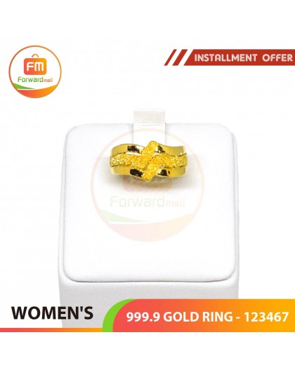 WOMEN'S 999.9 GOLD RING - 123467: 2.16 錢(8.10gr)