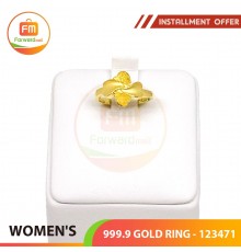 WOMEN'S 999.9 GOLD RING - 123471: 1.00 錢(3.75gr)