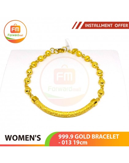 WOMEN'S 999.9 GOLD BRACELET - 013: 19cm