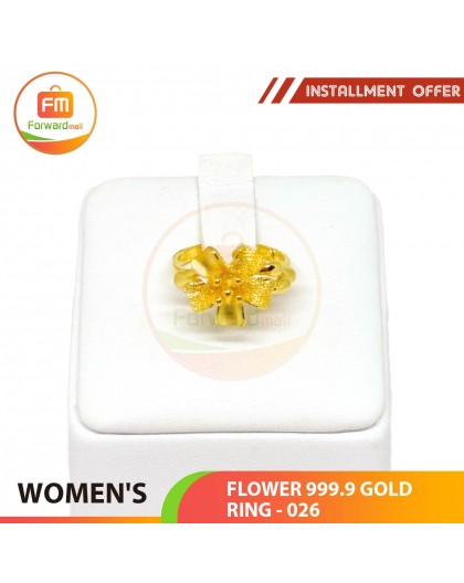 FLOWER 999.9 GOLD RING - 026