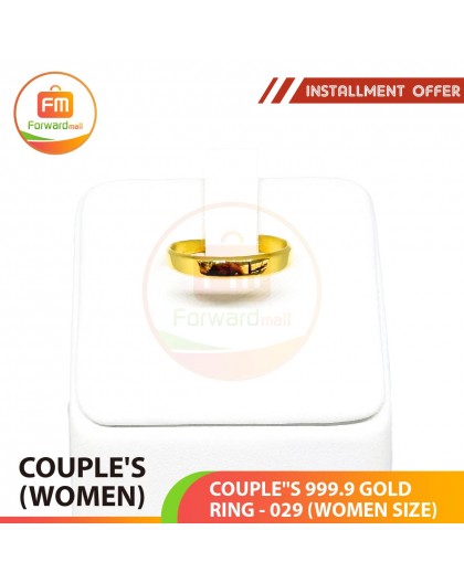 COUPLE'S 999.9 GOLD RING - 029 (Women size)