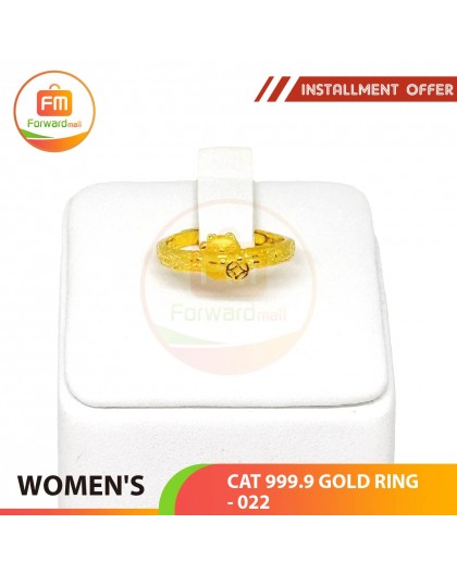 CAT 999.9 GOLD RING - 022
