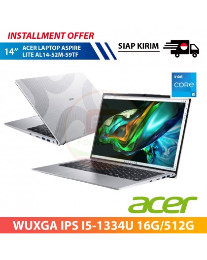 【IND】ACER LAPTOP ASPIRE LITE AL14-52M-59TF 14" WUXGA IPS  I5-1334U 16G/512G