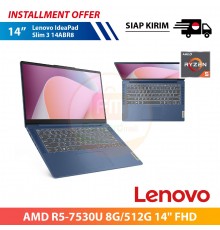 【IND】Lenovo IdeaPad Slim 3 14ABR8 AMD R5-7530U 8G/512G 14" FHD