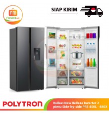 【IND】Kulkas POLYTRON New Belleza Inverter 2 pintu Side-by-side PRS 480X