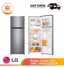 【IND】LG Kulkas 2 Door 225L - 209L / GN-G222SLCB