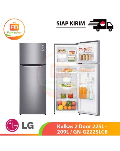 【IND】LG Kulkas 2 Door 225L - 209L / GN-G222SLCB